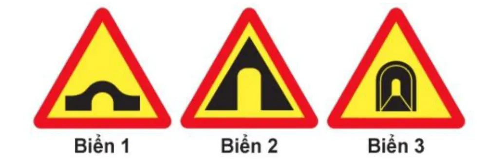 Hình minh hoạ: Biển nào báo hiệu "Cửa chui"?