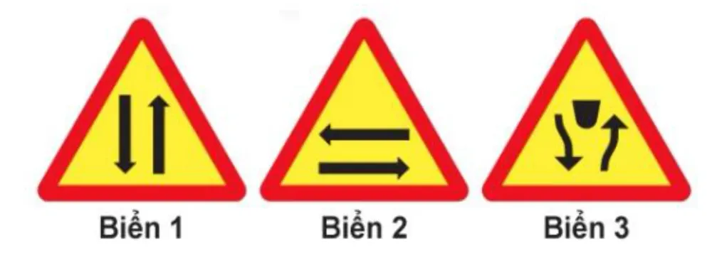 Hình minh hoạ: Biển nào báo hiệu "Đường đôi"?