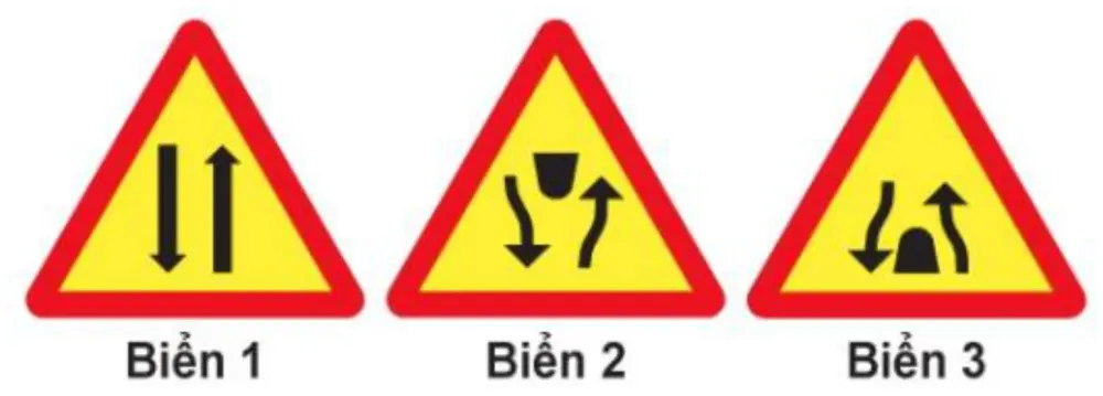 Hình minh hoạ: Biển nào báo hiệu "Kết thúc đường đôi"?