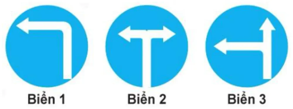 Hình minh hoạ: Biển nào cho phép được quay đầu xe đi theo hướng ngược lại khi đặt biển trước ngã ba, ngã tư?