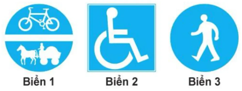Hình minh hoạ: Biển nào báo hiệu "Nơi đỗ xe dành cho người khuyết tật"?