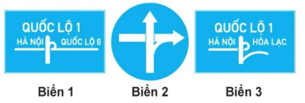 Hình minh hoạ: Biển nào báo hiệu "Cầu vượt liên thông"?