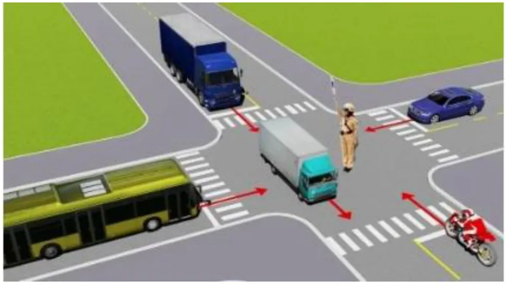 Hình minh hoạ: Các xe đi như thế nào là đúng quy tắc giao thông?